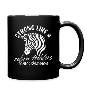 Strong Like A Zebra Ehlers Danlos Syndrome Eds - Full Colour Mug - black - Right