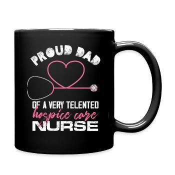 Fier papa d’une infirmière en soins palliatifs très talentueuse - Mug uni - noir - Droite