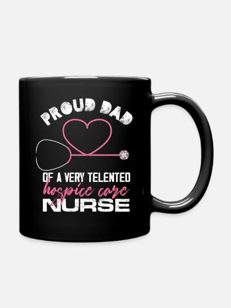 Fier papa d’une infirmière en soins palliatifs très talentueuse - Mug uni - noir