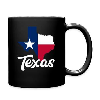 Texas USA - Tasse einfarbig - Schwarz - Rechts