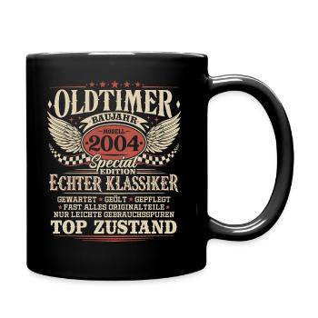 Oldtimer Baujahr 2004 Jahrgang Geburtstag Geschenk - Tasse einfarbig - Schwarz - Rechts