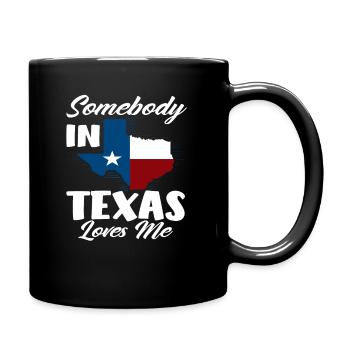 Texas Liebe - Tasse einfarbig - Schwarz - Rechts