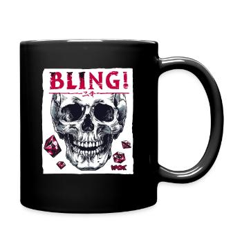 Diamants, rubis et crânes - Mug uni - noir - Droite