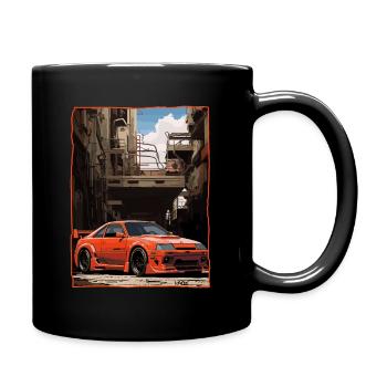 Brutalism Anime JDM Car - Full Colour Mug - black - Right