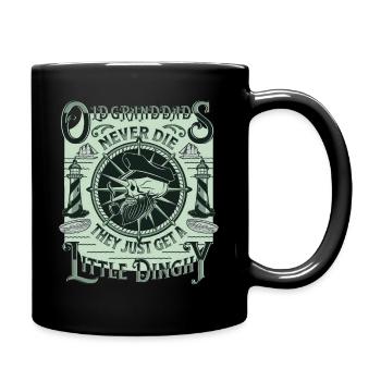 father grandfather father's day captain family funny - Full Colour Mug - black - Right
