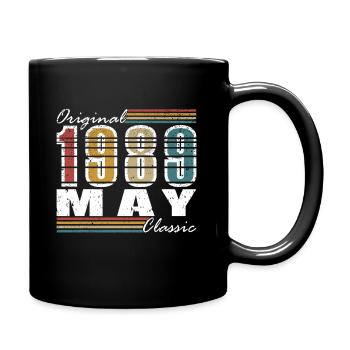 Mai 1989 Geburtstagsgeschenk Mai 1989 - 1989 Mai - Tasse einfarbig - Schwarz - Rechts