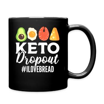 Keto-Brot Fitness-Enthusiast - Tasse einfarbig - Schwarz - Rechts