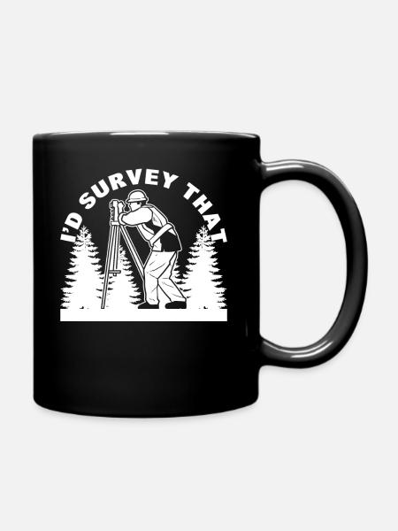Landvermessung Kartograph - Tasse einfarbig - Schwarz