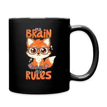 Mon cerveau, mes règles - Mug uni - noir - Droite