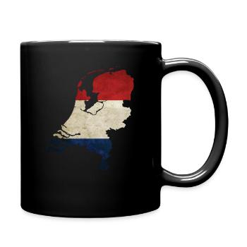 Netherlands - national border in national flag - Full Colour Mug - black - Right