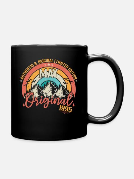 Mai 1995 Mai Geburtstag 1995 Mai Original - Tasse einfarbig - Schwarz
