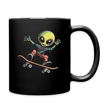 Skater Alien - Full Colour Mug - black - Right