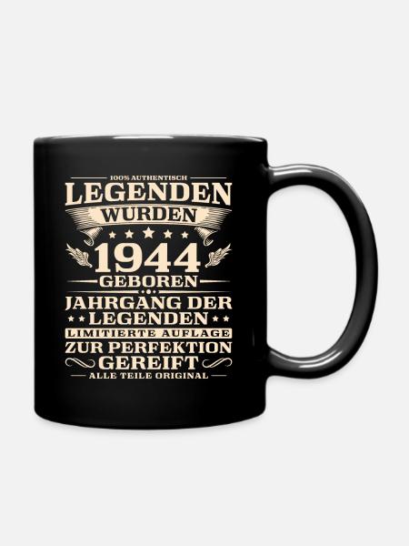 Vintage 1944 Jahrgang Retro Geburtstag Geschenk - Tasse einfarbig - Schwarz