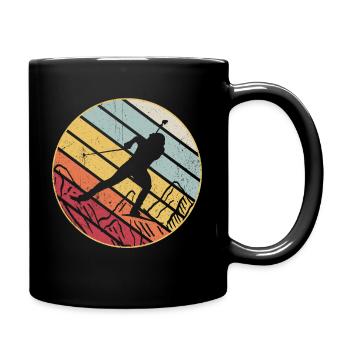 Biathlon Vintage Sports Fan Snow Biathlete Winter S - Full Colour Mug - black - Right