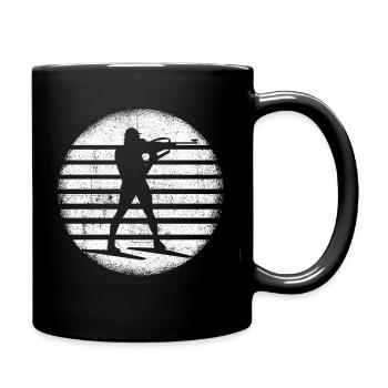 Biathlon Retro Winter Sports Biathlete Cross Country - Full Colour Mug - black - Right