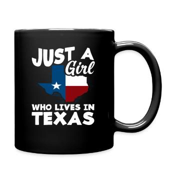 Fille qui aime le Texas - Mug uni - noir - Droite