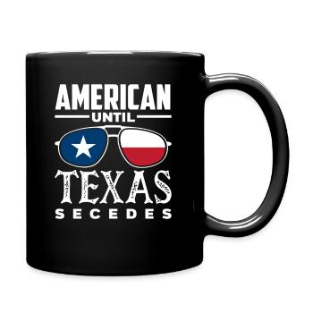 Amerikanerin Texas Abtreten - Tasse einfarbig - Schwarz - Rechts