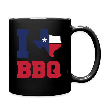 Texas Barbeque - Tasse einfarbig - Schwarz - Rechts