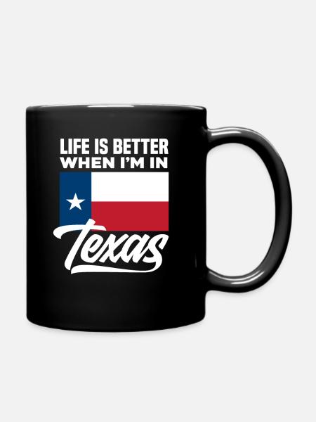 Texas Life - Full Colour Mug - black
