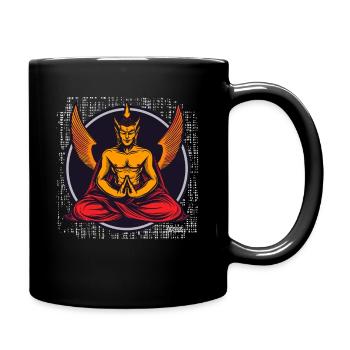 The Evil Side of the Buddha with Wings - Full Colour Mug - black - Right