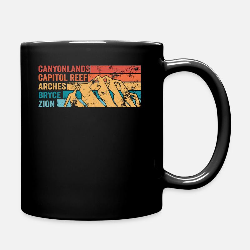 Explorez les montagnes des parcs nationaux de l’Utah - Mug uni - noir