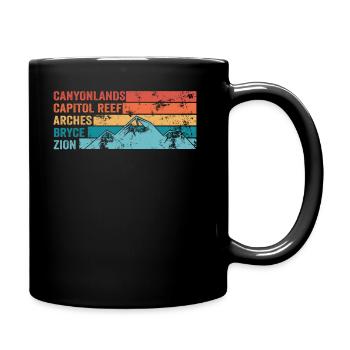 Explore Utah National Parks Mountains - Full Colour Mug - black - Right