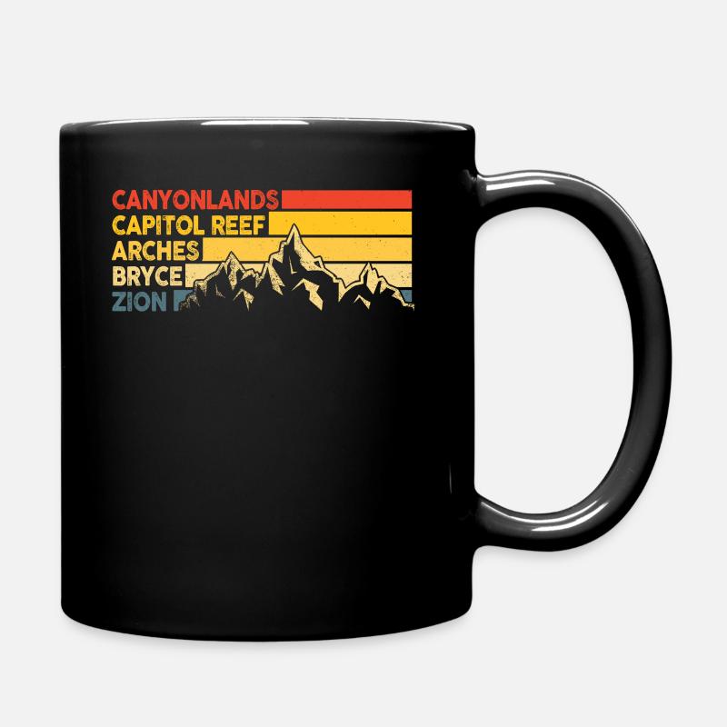 Erkunden Sie die Berge der Utah-Nationalparks - Tasse einfarbig - Schwarz