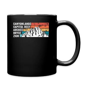 Explore Utah National Parks Mountains - Full Colour Mug - black - Right