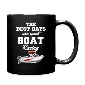 Les meilleurs jours sont passés avec des courses de bateaux, - Mug uni - noir - Droite