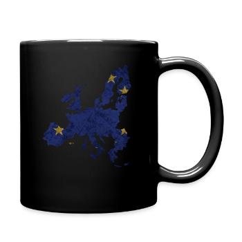 Europe - national border in national flag - Full Colour Mug - black - Right
