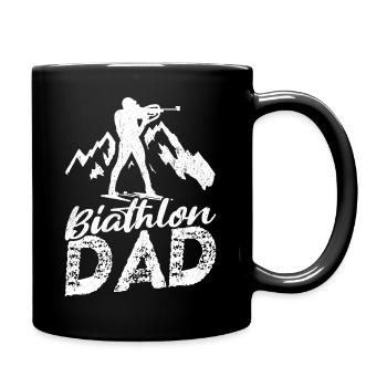 Biathlon Dad Sports Winter Sports Biathlete Skier - Full Colour Mug - black - Right