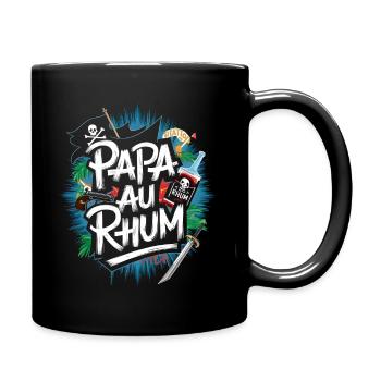 Papa au Rhum - Cadeau Apéro Corsaire - Mug uni - noir - Droite
