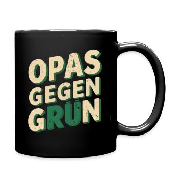 OPAS GEGEN GRÜN Grüne nein Danke - Tasse einfarbig - Schwarz - Rechts