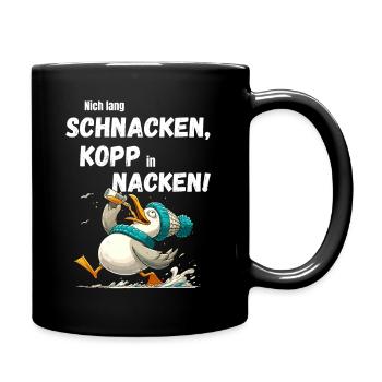 Hambourg fête des pères fête mouette alcool drôle - Mug uni - noir - Droite