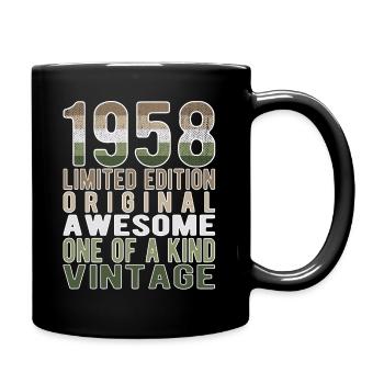 Limited Edition Since 1958 Birthday Vintage 1958 - Full Colour Mug - black - Right