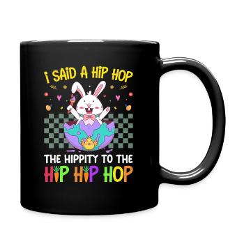 Joyeuses Pâques avec le lapin de Pâques - Mug uni - noir - Droite