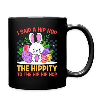 Joyeuses Pâques avec le lapin de Pâques - Mug uni - noir - Droite