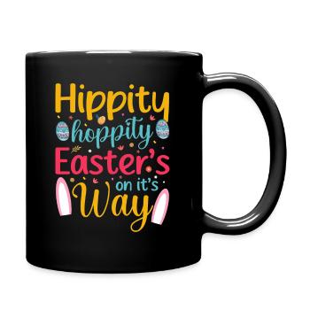 Joyeuses Pâques avec le lapin de Pâques - Mug uni - noir - Droite