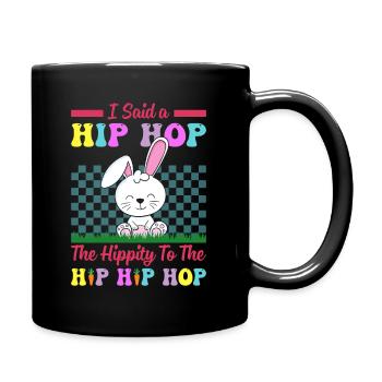 Joyeuses Pâques avec le lapin de Pâques - Mug uni - noir - Droite