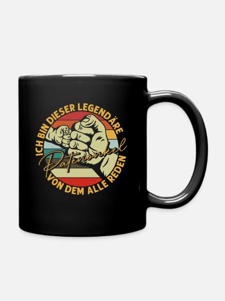 Patenonkel - Tasse einfarbig - Schwarz