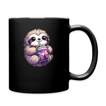 Faultiere trinken Bubble Tea Galaxie Boba Faultier - Tasse einfarbig - Schwarz - Rechts