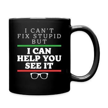 Optometrist Optometry Ophthalmologist Funny - Full Colour Mug - black - Right