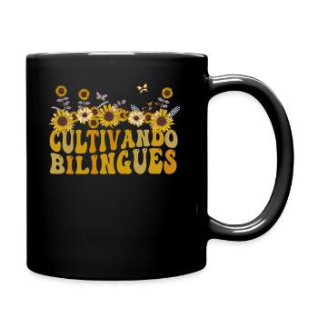 Cultivando Bilingües Spanish Teacher - Full Colour Mug - black - Right