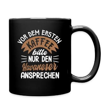 S’il vous plaît ne vous adressez qu’à la maîtresse des chiens bichons havanais H - Mug uni - noir - Droite