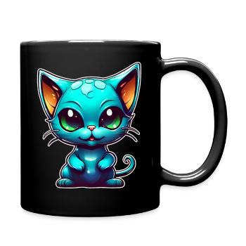 Chat extraterrestre mignon - Mug uni - noir - Droite