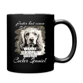 Englischer Cocker Spaniel schöner Spruch - Tasse einfarbig - Schwarz - Rechts