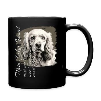 Englischer Cocker Spaniel lustiger Spruch - Tasse einfarbig - Schwarz - Rechts