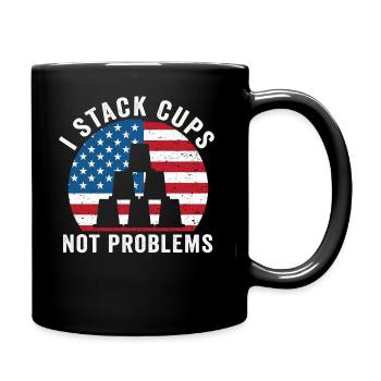 Sport Stacking Stacks Stacked Speed Cup - Tasse einfarbig - Schwarz - Rechts
