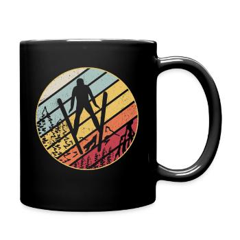 Skispringen Vintage Skifliegen Skiurlaub Ski Skisp - Tasse einfarbig - Schwarz - Rechts