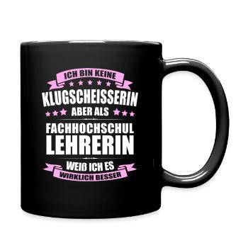 Fachhochschullehrerin Lehrerin Erinnerung Lehrer - Tasse einfarbig - Schwarz - Rechts